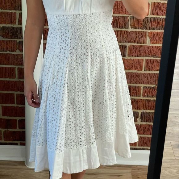 White eyelet midi dress - Picture 3 of 8